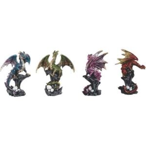 Dragons Guarding Eggs Statue Set