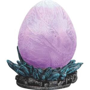 LED Purple Dragon Egg Statue