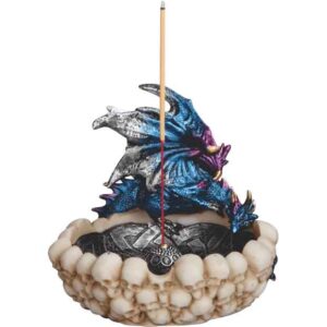 Blue Dragon and Skulls Incense Burner