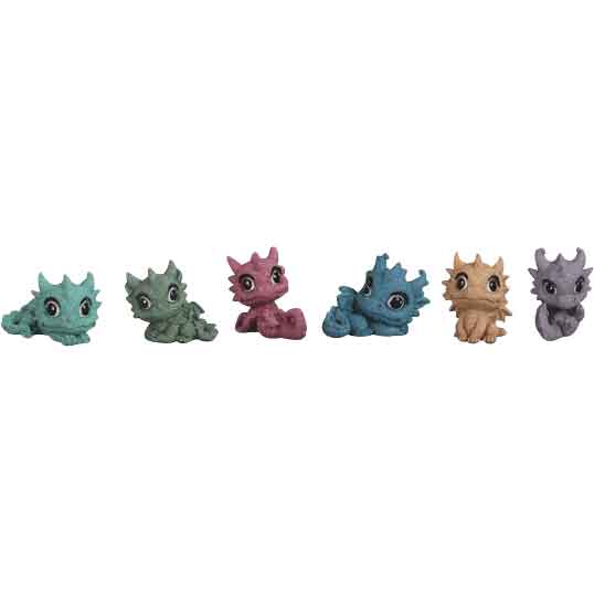 Mini Dragon Hatchlings Statue Set