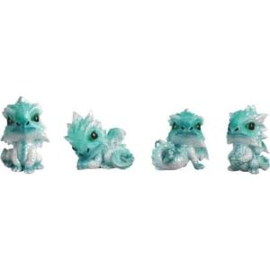 Mini Ice Dragons Statue Set
