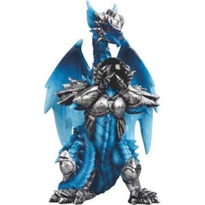 Blue Armored Dragon Statue