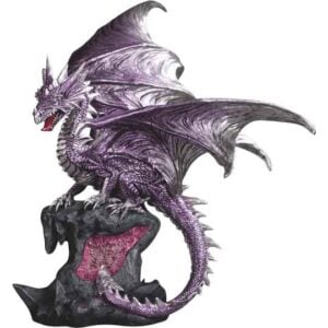 LED Purple Stormwing Dragon Statue