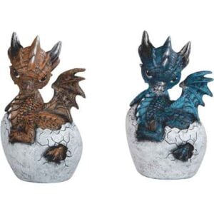 Dragon Hatchlings in Eggs Statue Set
