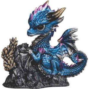 Dragon Hatchling in Bushes Statue