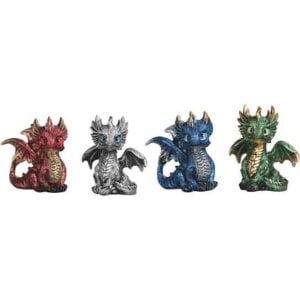 Mini Patient Dragons Statue Set