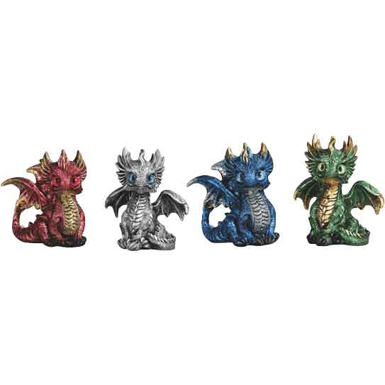 Mini Patient Dragons Statue Set
