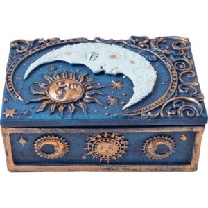Celestial Sun and Moon Trinket Box