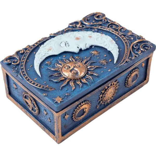 Celestial Sun and Moon Trinket Box