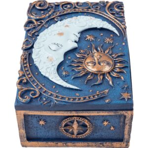 Celestial Sun and Moon Trinket Box