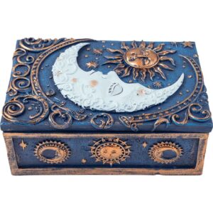 Celestial Sun and Moon Trinket Box