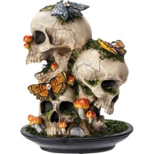 Death's-head Moths on Skulls Statue