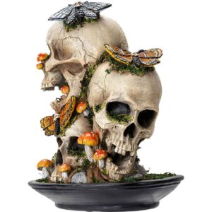 Death's-head Moths on Skulls Statue