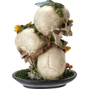 Death's-head Moths on Skulls Statue