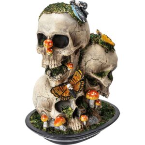 Death's-head Moths on Skulls Statue