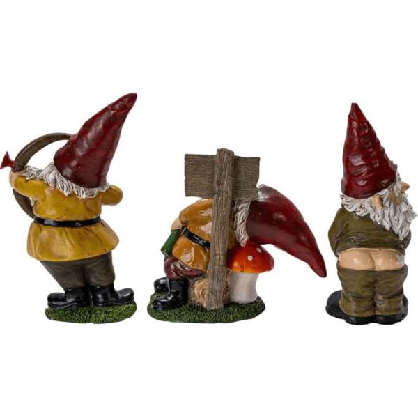 Naughty Gnome Statue Set