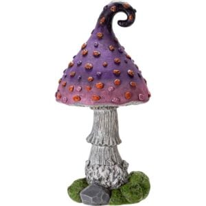 Purple Garden Mushroom Statue