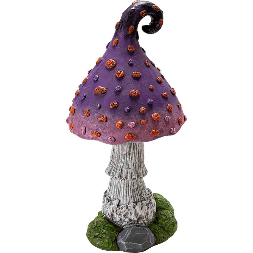 Purple Garden Mushroom Statue