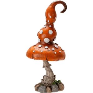 Red Garden Mushroom Statue