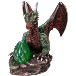Earth Dragon with LED Egg Statue