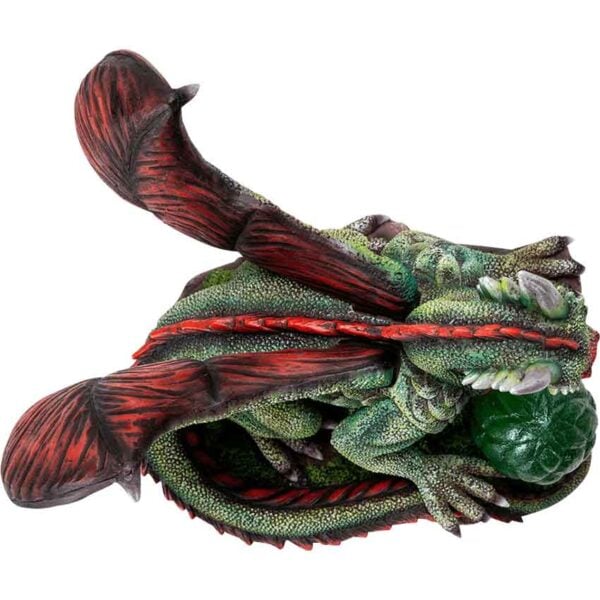 Earth Dragon with LED Egg Statue