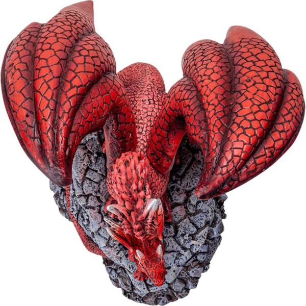 Fire Dragon with Hatchling Statue