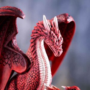 Fire Dragon with Hatchling Statue