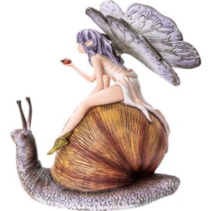 Fairy Riding Snail Statue