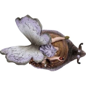 Fairy Riding Snail Statue