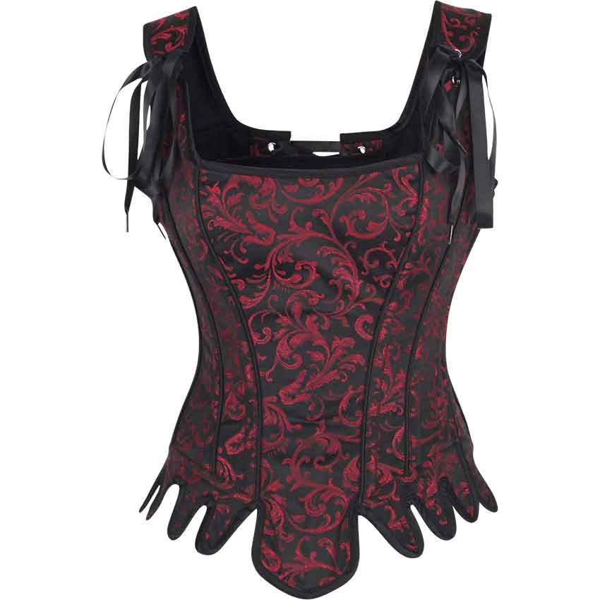 Baristow Black Brocade Gothic Overbust Corset main image 1
