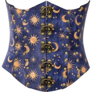 Celestial Midnight Leather Corset