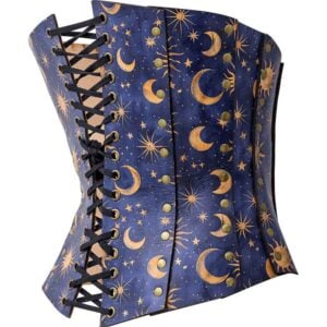 Celestial Midnight Leather Corset