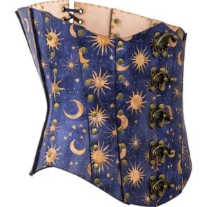 Celestial Midnight Leather Corset