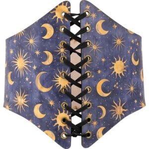 Celestial Midnight Leather Waist Cincher