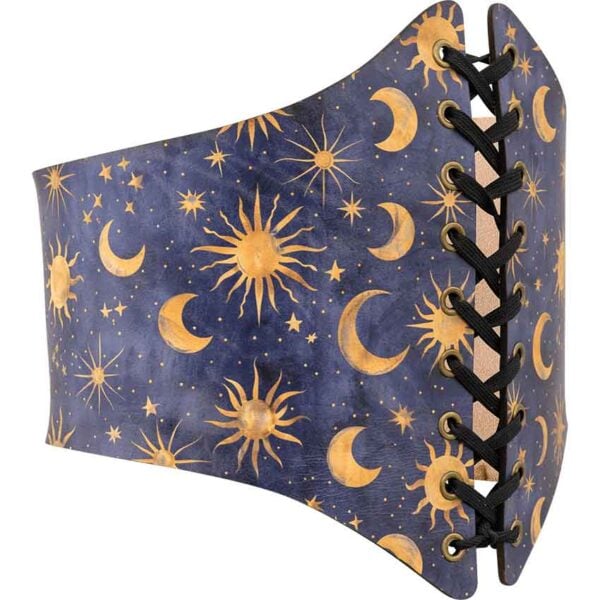 Celestial Midnight Leather Waist Cincher
