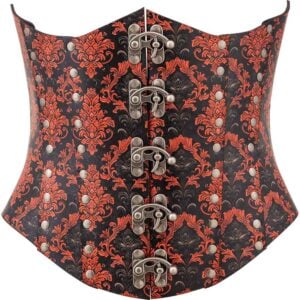 Gothic Damask Leather Corset