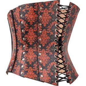 Gothic Damask Leather Corset