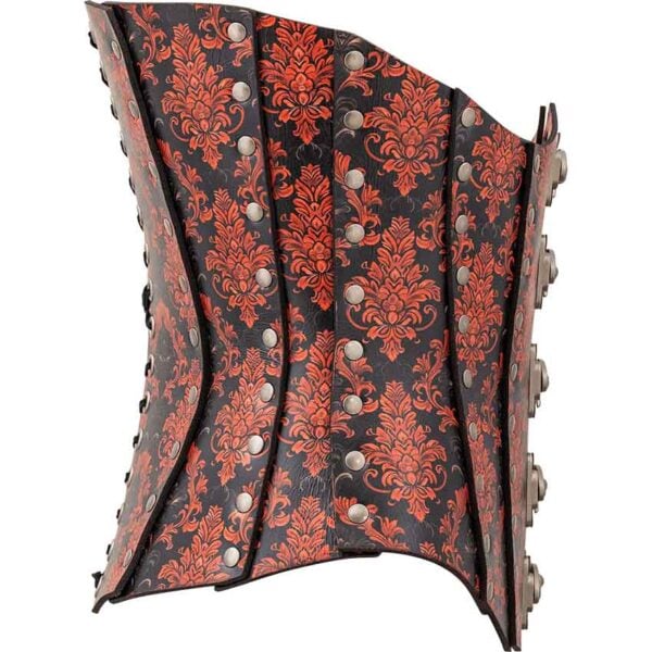 Gothic Damask Leather Corset