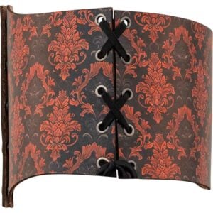 Gothic Damask Snap Front Waist Cincher