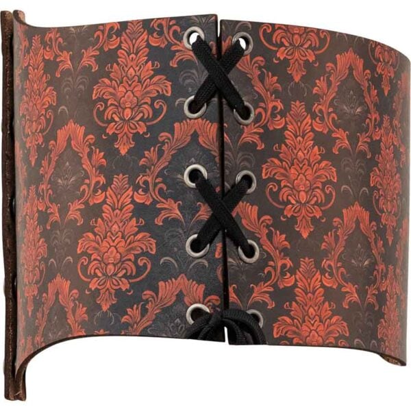 Gothic Damask Snap Front Waist Cincher