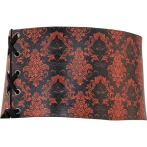 Gothic Damask Snap Front Waist Cincher