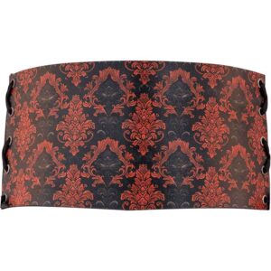 Gothic Damask Snap Front Waist Cincher