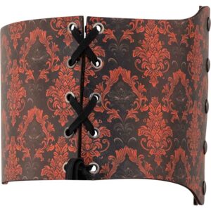 Gothic Damask Snap Front Waist Cincher