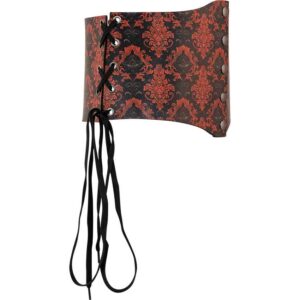 Gothic Damask Snap Front Waist Cincher