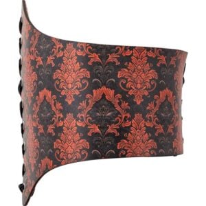 Gothic Damask Leather Waist Cincher