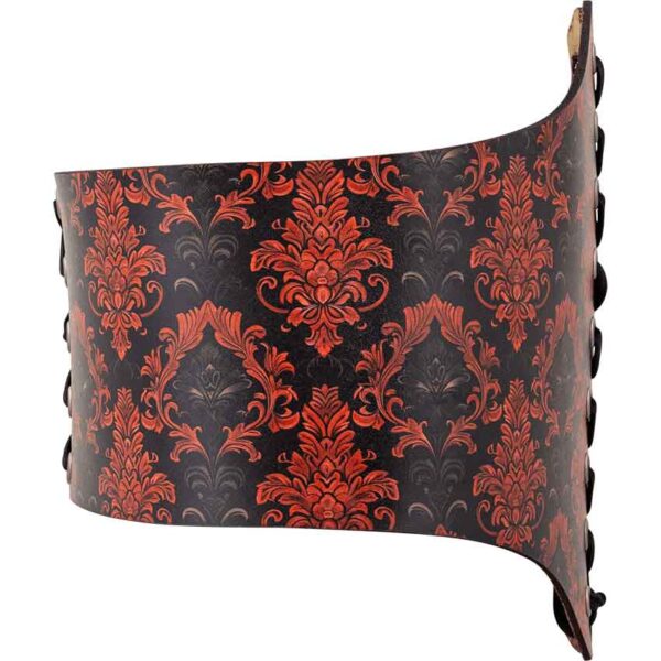 Gothic Damask Leather Waist Cincher