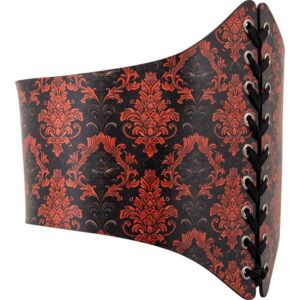 Gothic Damask Leather Waist Cincher