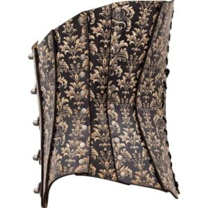 Acanthus Damask Leather Corset