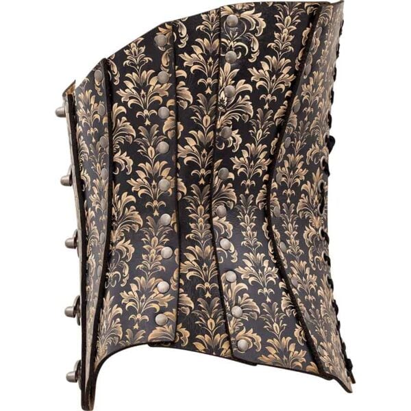 Acanthus Damask Leather Corset