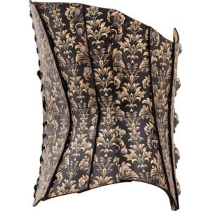 Acanthus Damask Leather Corset